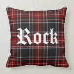 Rotes kariertes "Felsen" Tartan-Kissen