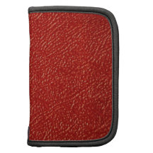 rotes ledernes Minifolio Folio Planer