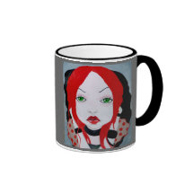 Rotes mugg tee tassen