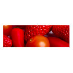 Rotes Obst und Gemüse Lesezeichen-/Geschäfts-Karte Visitenkartenvorlage