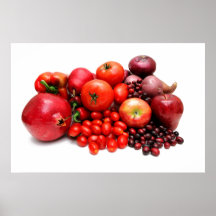 Rotes Obst und Gemüse Poster