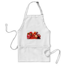 Rotes Obst und Gemüse Schürzen