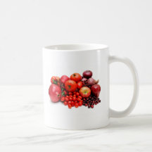 Rotes Obst und Gemüse Tasse