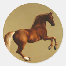 ROTES PFERD RUNDE STICKER