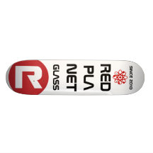 Rotes Planeten-Glas-Skateboard Bedrucktes Skateboard