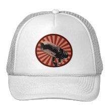 Rotes Retro Mikrofon-Emblem Retrokult Cap