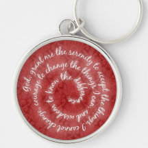 Rotes Ruhe-Gebet Keychain Schlüsselanhänger