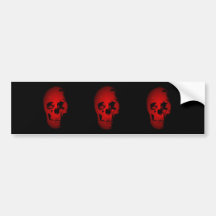 Rotes Schädel-Skelett Autosticker