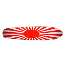 rotes Sonne-Skateboard Skateboarddecks