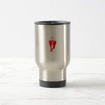 rotes Tanzen des Chilipfeffers zwei abstrakt Kaffee Tasse
