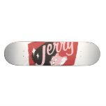 Rotes und schwarzes Logo Jerry Skateboard Brett