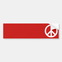 Rotes und weißes Friedenssymbol Autosticker