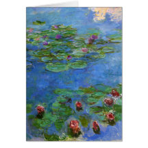 Rotes Wasser-Lilien, Claude Monet Grußkarten