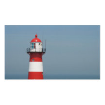 Rotes weißes gestreiftes Leuchtturm-Seekleine Foto Visitenkarten Vorlagen