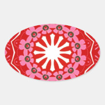 ROTES WEISSES ROSA SCHNEEFLOCKE-MUSTER DIGITAL DER STICKER