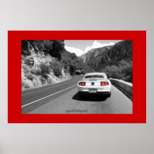 rotes Yosemite-Plakat