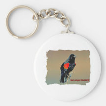 Rotgeflügelte Amsel-Kunst Schlüsselbänder
