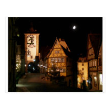 Rothenburg Deutschland im Mondschein Postkarten