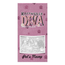 Rottweiler DIVA Individuelle Photo Karte