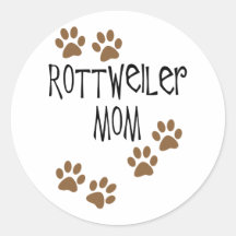 Rottweiler Mamma Runder Sticker