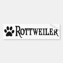 Rottweiler (Piratenart mit pawprint) Auto Sticker