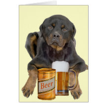 Rottweiler tun nicht Touch mein Bier Grußkarten
