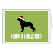 Rottweiler Weihnachtsmannmütze karten