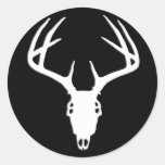Rotwild-Jagd-Schädel mit den Geweihen Stickers