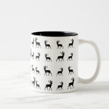 Rotwild kopieren in Schwarzweiss Kaffee Tasse