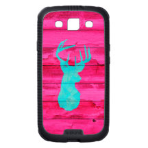Rotwildkopf des Hipsters aquamarines blaues heißes Samsung Galaxy S3 Schutzhülle