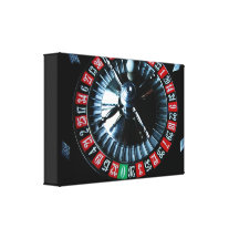 Roulette-Rad Leinwand Druck