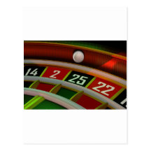 Roulette Rulet Kasino-Spiel Postkarten
