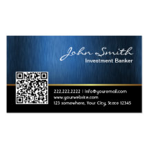 Royal QR code Investment Banker Business Card
