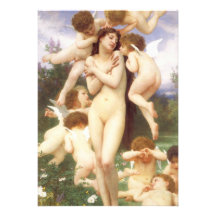 Rückkehr des Frühlinges durch Bouguereau, Vintage  Individuelle Ankündigskarten