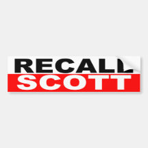 Rückruf-Gouverneur Rick Scott Auto Sticker