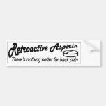 Rückwirkendes Aspirin Autosticker