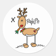 Rudolph der rote gerochene Ren-Aufkleber