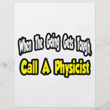 Rufen Sie einen Physiker an Individuelle Flyer