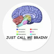 Rufen Sie mich einfach Brainy an (anatomische Gehi Aufkleber