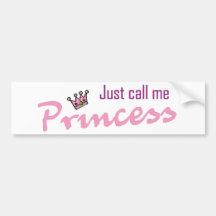 Rufen Sie mich einfach Prinzessin an Auto Sticker