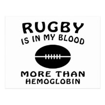Rugby-Entwurf Postkarten
