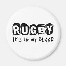 Rugby ist es in meinem Blut Magnete