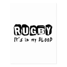Rugby ist es in meinem Blut Postkarte
