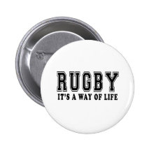 Rugby ist es Lebensart Anstecknadelbuttons