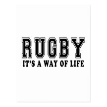 Rugby ist es Lebensart Postkarte