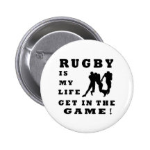 Rugby ist mein Leben Buttons