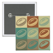 Rugby-Pop-Kunst Anstecknadelbuttons