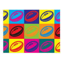Rugby-Pop-Kunst Postkarten