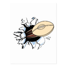 Rugby Postkarte