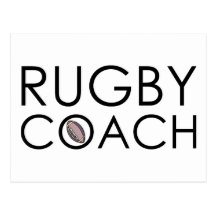 Rugby-Trainer Postkarten
